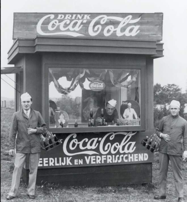 1928년 암스테르담하계올림픽에 처음 등장했던 코카콜라 시음 코너. 코카콜라 제공