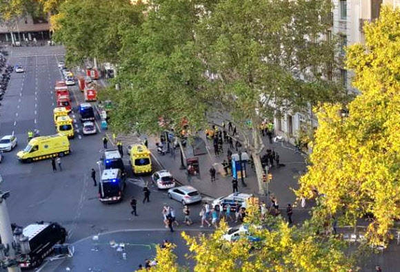 스페인 바르셀로나서 차량돌진 테러