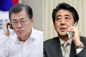 문 대통령, 아베 총리와 통화…北 미사일 대응 방안 논의
