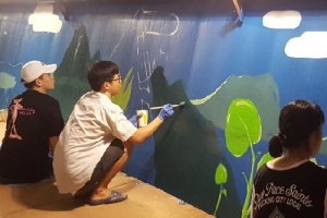 범죄우려 많았던 의왕시 통미마을 지하도보 새롭게 변모