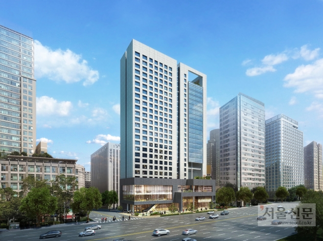 마포로 1구역 제12·13 지구 사업대상지 이 일대에 들어설 예정인 관광숙박시설 조감도. 마포구 제공