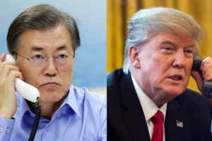 文대통령·트럼프, 40분간 통화…“미사일지침 한국 희망 수준 개정 합의”(종합)