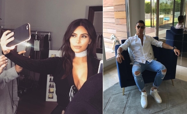 킴 카다시안, 크리스티아누 호날두 인스타그램