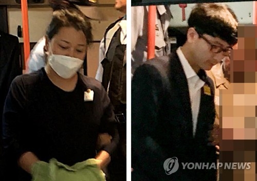 7월 12일 검찰 동시소환되는 이유미(왼쪽)와 이준서(오른쪽). 연합뉴스