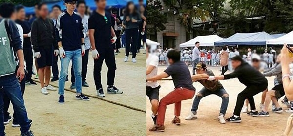 운동회에서 포착된 유재석 박명수