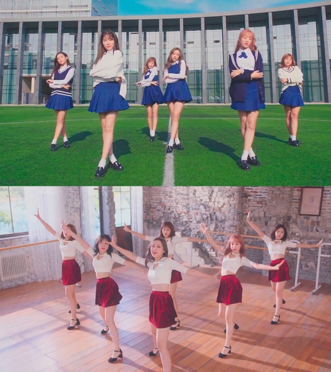 에이프릴 ‘손을 잡아줘’ 안무 영상 캡처