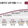 국세 신용카드 납부 8년 새 189배 늘어