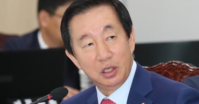 질의하는 김성태 자유한국당 의원