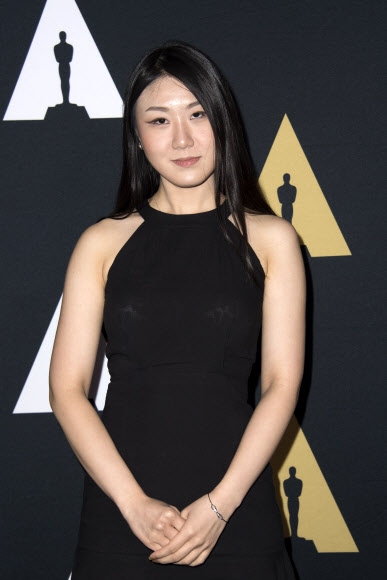 12일(현지시간) 미국 캘리포니아주 베벌리 힐스의 LA 사무엘 골드윈 극장에서 열린 ‘제44회 스튜던트 아카데미상(Students Academy Awards)’ 시상식에 조영글씨가 애니메이션 부문에서 수상했다.  AFP 연합뉴스