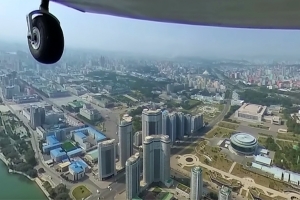 하늘에서 내려다본 평양…평양 상공 360도 영상 공개