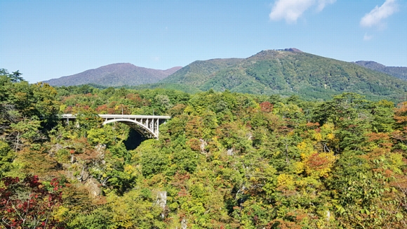 오타니강을 따라 펼쳐진 일본의 단풍 명소인 나루코 협곡.