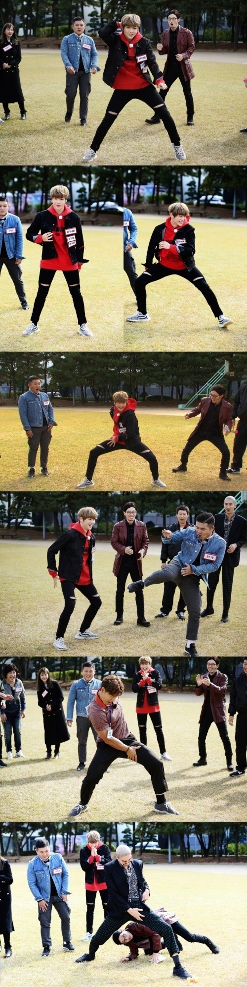 ‘런닝맨’ 강다니엘, 섹시 폭발 ‘허벅지 쓸기 댄스’