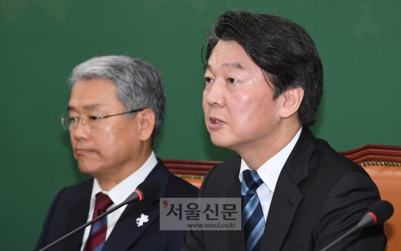 [서울포토] 발언하는 안철수 대표