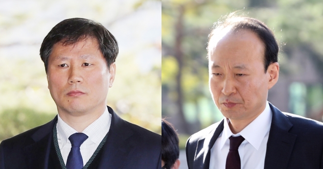 10월 31일 체포된 안봉근(오른쪽) 전 청와대 제2부속비서관·이재만(왼쪽) 전 총무비서관 연합뉴스