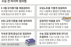 수능 2주 전 마무리 이렇게