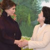 [서울포토] 손 맞잡은 김정숙 여사와 멜라니아 여사