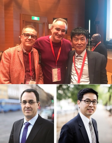 사진 1 - APMA 총회 회의장 한음저협 윤명선 회장-오른쪽 사진 2 - 좌-Gadi Oron CISAC 사무총장, 우-Benjamin Ng CISAC 아태지역 이사