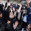 [서울포토] 코앞에 다가온 수능…파이팅 외치는 수험생들