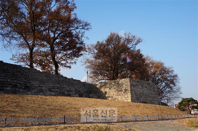 홍주읍성 서남쪽 성벽.