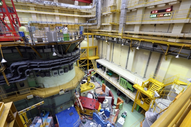 5일부터 재가동에 들어간 연구용원자로 ‘하나로’ 한국원자력연구원 제공