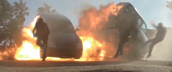 영화 ‘오버드라이브’ 메인 예고편 한 장면.