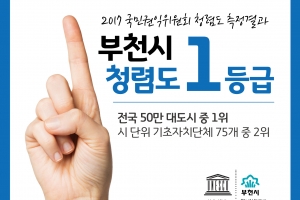 부천·광명시, 청렴도평가서 75개 시급 기초자치단체 중 전국 2·3위