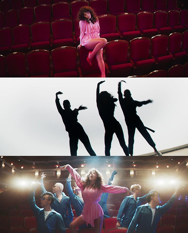 엄정화 신곡 ‘엔딩 크레딧’ 뮤직비디오 프리뷰의 한 장면.