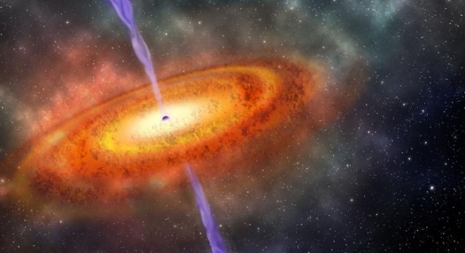 빅뱅 직후인 6억 9000만년 전에 만들어진 거대 블랙홀이 발견됐다. 미국 카네기과학연구소 제공