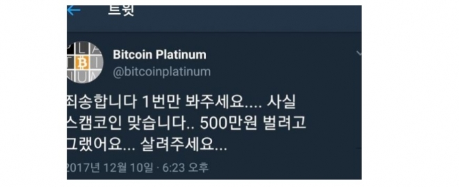 비트코인 사기극 트위터