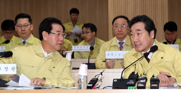 이낙연 총리와 김영록 농림부 장관