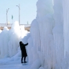 마치 남극 온 듯… 홍천강 얼음기둥