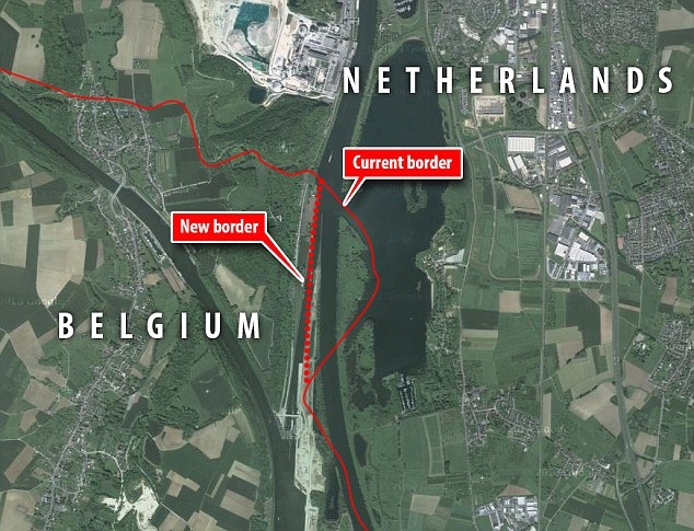 변경된 네덜란드-벨기에 국경선
