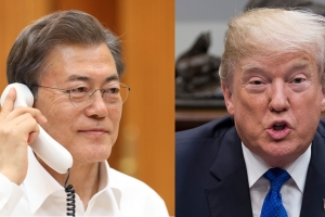 “평창 올림픽 중 군사훈련 않기로” 문재인-트럼프 통화 내용 요지