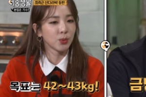 ‘그녀석들의이중생활’ 산다라박 “살 안 쪄 고민...몸무게 42~43kg이 목표”