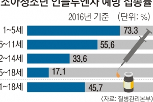 ‘독감 비상’… 중ㆍ고생 개학전 예방접종해야