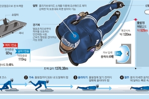 [평창 완전 정복] 어깨·다리로 지탱하고 조종하라… ‘인간 총알’이여