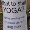 ‘요가 안해볼래요?’..`영국식 개똥 유머 안내문`