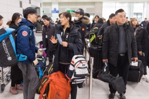 [서울포토] 北 마식령스키장으로 향하는 선수들