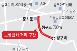 중구 청구로 700m, ‘걷고 싶은 길’ 변신