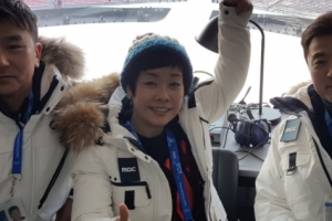 코미디언 김미화, 2018평창동계올림픽 개막식 현장 생중계...‘인증샷’