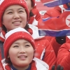 [서울포토] 밝은 표정의 북한 응원단
