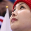 남북 단일팀 첫 득점에 눈물 흘린 북한 응원단
