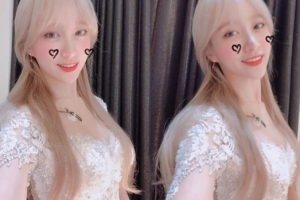 EXID 하니, 웨딩드레스 입은 모습 포착 ‘S라인 자태’