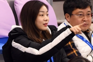 [서울포토] 김연아, 민유라-겜린 연기 관람