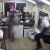 창문 타고 넘어온 범인, 바리스타 납치 순간