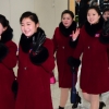 [서울포토] 북한 응원단, ‘웃으며 다시 북한으로’