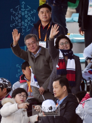 文대통령 패럴림픽 관람