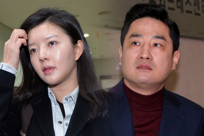 ‘도도맘’ 김미나씨와 불륜설에 휩싸인 강용석 변호사.  연합뉴스
