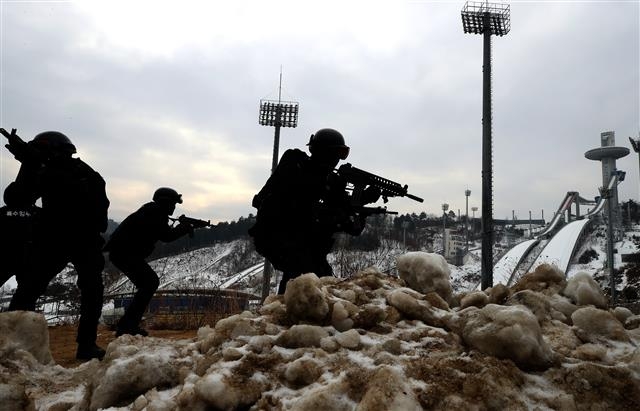 올림픽 안전위한 기동훈련 연합뉴스