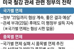 美 철강 관세, 한국산 제외 가능성